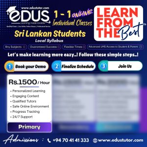 Individual Classes for SriLankan Local syllabus primary students